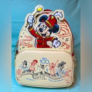 Disney 100 x Loungefly Mickey Conductor with Musical Notes & Characters